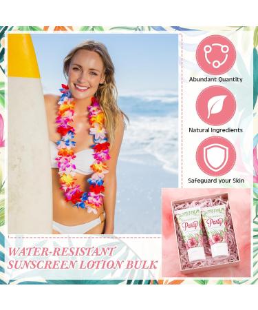 Dansib 12 Pcs Mini Sunscreen Bulk for Summer SPF 30 Water Resistant Sunscreen Lotion Bulk for Thank You Gifts Wedding Bridal Shower Favors Travel for Wedding Party (Hawaiian Flower) - Buy Online on GoSupps.com