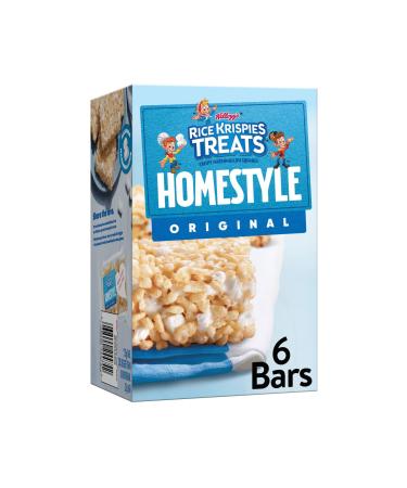 Rice Krispies Treats Homestyle Marshmallow Snack Bars, Kids Snacks, School Lunch, Original, 6.98oz Box (6 Bars)
