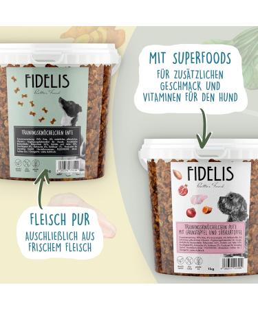 Buy Training Bones Turkey with Pomegranate & Sweet Potato - 1kg Bucket - Healthy Dog Treats | International Shipping Available - Buy Online on GoSupps.com