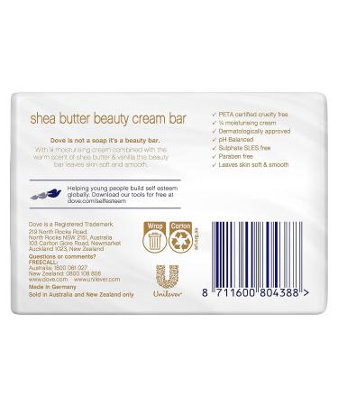 Dove Purely Pampering Shea Butter & Warm Vanilla Scent Bar Soap - 2 x 3.5 Oz (2 Count) - Buy Online on GoSupps.com