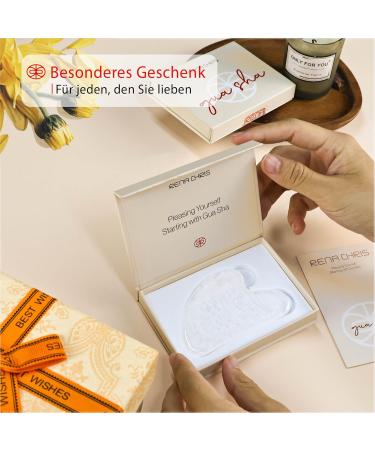 Rena Chris Gua Sha Jade Stone - Natural White Crystal Facial Massage Tool for Spa & Acupuncture Therapy | Ideal for All Skin Types - Buy Online on GoSupps.com