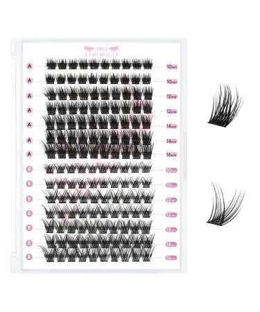 140 Pcs Lash Clusters 2 Styles Mixed Cluster Lashes DIY Eyelash Extensions Eyelash Cluster Extension DIY Individual Lashes Super Thin Band Soft and Easy to Wear (Demure+Blissfu D-Mix) 10-16mix Demure+Blissful