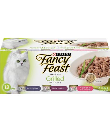 Fancy Feast Wet Cat Food Elegant Medleys Florentine & Fancy Feast Wet Cat Food Grilled in Gravy Variety Pack 85g & Fancy Feast Wet Cat Food Gravy Lovers Variety Pack 85 g - Buy Online on GoSupps.com
