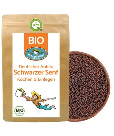 PEPPERMINTMAN Organic black mustard seed 250 g German cultivation herbs and mustard making PEPPERMINTMAN Black mustard 250g