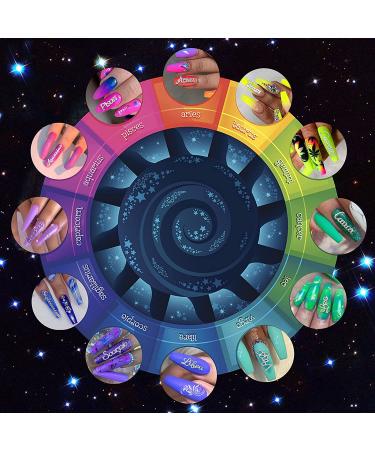 Zodiac Nail Charms Set - 96pcs Constellation Alloy Decorations (Gold/Silver) - Buy Online on GoSupps.com