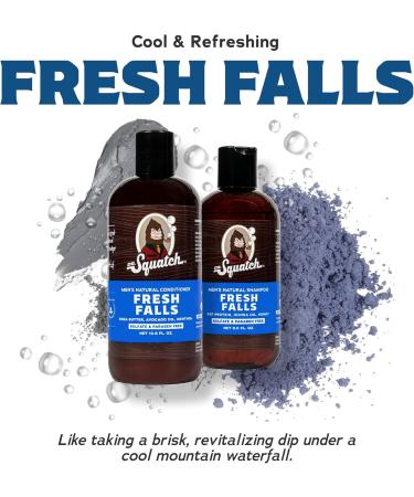 Dr. Squatch Fresh Falls Men's Shampoo + Conditioner Hair Bundle - Keeps Hair Looking Full Healthy Hydrated - Buy Online on GoSupps.com