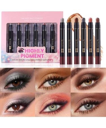  Generisch 6 Pcs Makeup Pencil Set for Women Shining Eye Makeup Pencil Long Lasting Waterproof - Buy Online on GoSupps.com