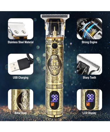 Beard Trimmer Professional Hair Clippers Men Electric Cordless Hair Trimmer with LCD Screen & Sharp Blades Rechargeable Clippers for Men Haircut Body Grooming Kit - Buy Online on GoSupps.com