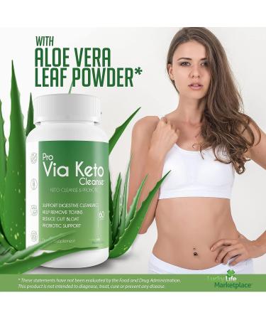 Pro Via Keto Cleanse - Plant-Based Natural Keto Cleanse with Probiotic Support for Digestive Cleansing & Detoxification - Buy Online on GoSupps.com