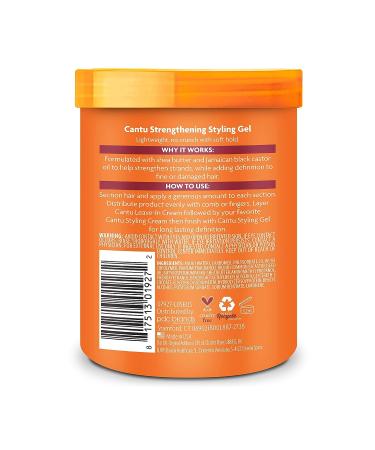 Cantu Shea Butter Maximum Hold Styling Gel with Jamaican Black Castor Oil 18.5 oz - Coconut Scented - Pack of 1 - Buy Online on GoSupps.com