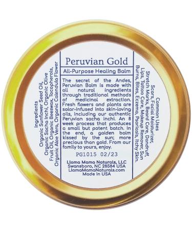 Peruvian Gold Llama Mama Healing Balm | Organic All Purpose Balm for Scars, Eczema, Dry Skin, Hair, and Sun Burns | Fair Trade Ingredients | 2 Fl Oz - Buy Online on GoSupps.com