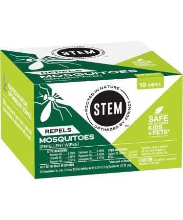 Buy Stem Mosquito Repellent Wipes - Botanical Extracts 10 Fresh Wipes for Effective Mosquito Protection | International Shipping - Buy Online on GoSupps.com