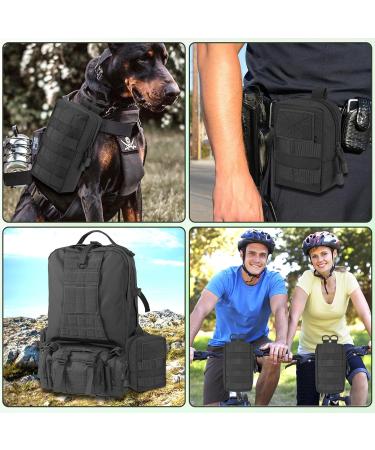 Hejo 3 Set Molle Pouch - Tactical Pocket Belt for Outdoor Camping & Bike Tours - Black - Buy Online on GoSupps.com