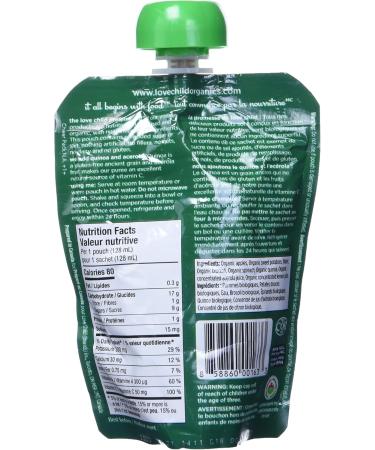 Love Child Organics Apples Sweet Potatoes Broccoli + Spinach Puree - 128 ml - Buy Online on GoSupps.com
