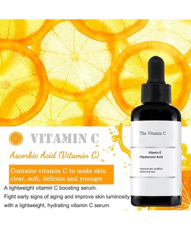 Vitamin C Face Serum for Wrinkle Vitamin C and E Serum Hyaluronic Acid Face Serum for Dark Spot Anti Aging & Even Skin Tone Nicotinamide Eye Serum Vitamin E Facial Serum High Hydrating Plump Skin - Buy Online on GoSupps.com