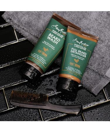 Shea Moisture Maracuja Oil & Shea Butter Beard Wash and Detangler Set - 6 oz Wash, 4 oz Detangler - Deep Clean, Refresh, Soften, and Ease Knots - Buy Online on GoSupps.com