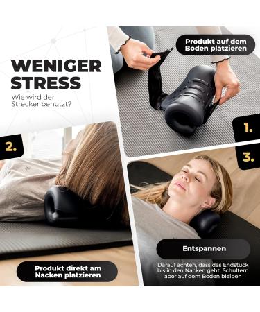 ESTIO Neck Extension with Heat - Tease Stretcher for Neck Pain Relief & Headache Savior - Orthopedic Dark Blue Cloudy Neck Support - Buy Online on GoSupps.com