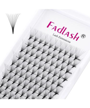 Fadlash prefabricated eyelash extension 10d 0.07mm C curl 13-16mm Mixed length volume russian eyelashes.