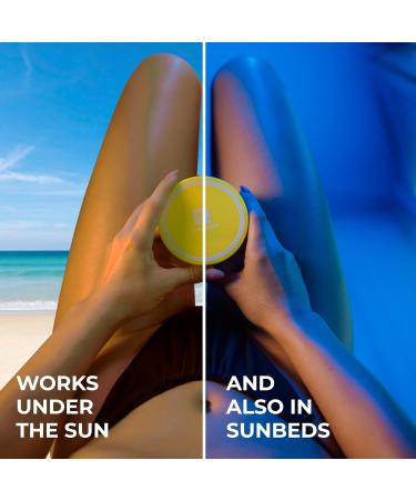 BYROKKO Shine Brown Tropical Sunbed Tanning Accelerator 190g - Natural Tan Boost for Sunbeds & Outdoor Sun with Super Active Formula - Buy Online on GoSupps.com