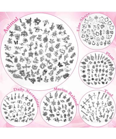 400 Pcs Wholesale Silver Charms for Jewelry Making - Tiny Assorted Tibetan Metal Pendants for DIY Bracelets and Necklaces - Buy Online on GoSupps.com