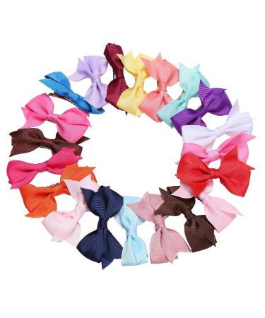 20 pcs Colorful V-Rib Swallowtail Ribbon Alligator Hair Clips for Girls - Cute and Fun Hair Accessories - Buy Online on GoSupps.com