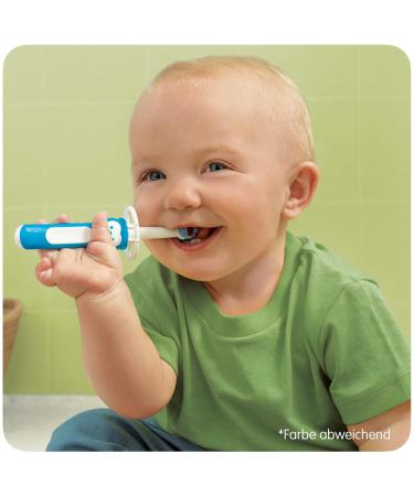 Mam Baby's Brush | Baby Toothbrush for 6+ Months | Short Handle for Easy Grip | Gentle Tooth Cleaning in Light Pink | 1 Pack - Buy Online on GoSupps.com