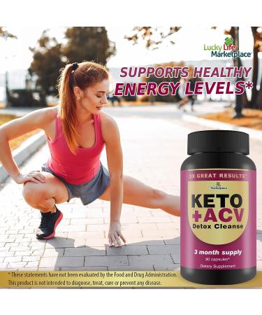 3-Month Supply Keto + ACV Detox Cleanse for Body & Colon | Advanced Formula with Fiber | Supports Digestion & Immune Health - Buy Online on GoSupps.com
