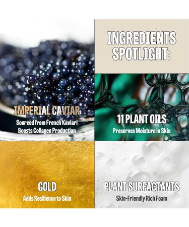 K-Beauty Gold Caviar Cleansing Oil to Foam | Hydrating Daily Face Wash for Dry Sensitive Skin | Korean Oil-Based Foaming Cleanser (3.88 oz - Buy Online on GoSupps.com