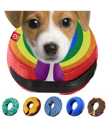 Ducomi inflatable breakdown dog and cat - for operations relaxation of the animal - freedom in the event of movements and visibility - prevents scratches and bites (rainbow XL) XL rainbow - Buy Online on GoSupps.com