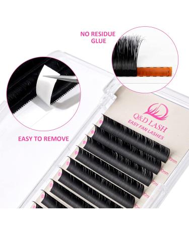 Q&D LASH Easy Fan Eyelash Extensions - C/CC/D/DD/L/M Curl 0.03/0.05/0.07 | 8-25mm Mixed Tray | Automatic Blooming Flower Lashes | CC-0.07-10mm - Shop Internationally - Buy Online on GoSupps.com
