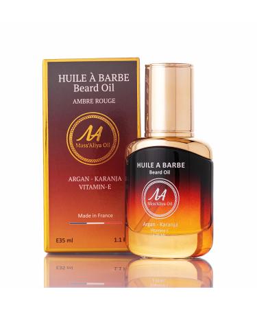 MASSALIYA OIL-beard oil.Made in France. Beard mustache and hair growth.Skin care moisturization protection.Argan Jojoba Castor oil Karanja.Unique perfume- quality oil.Alcohol-free (AMBRE ROUGE)