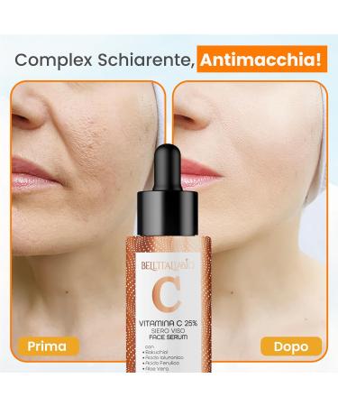 S rum Visage Vitamine C 100ml - Bell'Italiabio | Anti Taches Anti-rides Blanchissant | Acide Hyaluronique Bakuchiol Aloe Vera | Hydratant Naturel Fabriqu en Italie - Buy Online on GoSupps.com