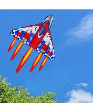HENGDA KITE Delta Plane Kite 39x47 - Easy-to-Fly Design for Kids and Adults - Ideal for Beach, Park, and Grass - Excellent Gift Option - Blue - Buy Online on GoSupps.com