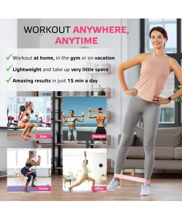 Sport2people Fitness Straps Set - Allatex Gymnastics Resistance Bands & Booty Bands - Pink | International Shipping - Buy Online on GoSupps.com