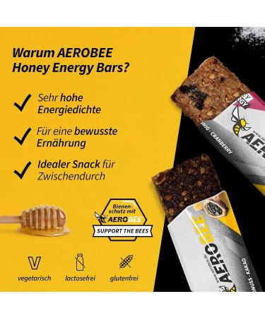 Aerobee Energy Bar Trial Package - 2x Honey Peanut & 2x Honey Cranberry - Sugar-Free Oat Bars for Endurance Hiking & Meal Replacement - International Shipping - Buy Online on GoSupps.com