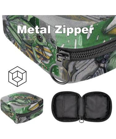 Frog Character Menstruation Pad Bag with Zipper - Stylish Women's Tampon & Napkin Storage | Eco-Friendly & Practical Solutions for Girls - Buy Online on GoSupps.com