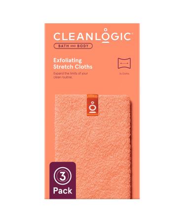 Cleanlogic Body Exfoliating Cloth  Stretchy Exfoliator Bath and Shower Washcloths for Smooth and Softer Skin  Reusable Daily Skincare Tool  Assorted Colors  3 Count Value Pack 3 Count (Pack of 1) Bath And Body - Stretch ... - Buy Online on GoSupps.com