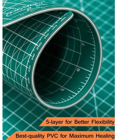 18" x 12" Self Healing Sewing Mat  Idemeet Rotary Cutting Mat for Craft  5-Ply Blade Table Protecter Cut Board for Handcraft Project  A3  Green Green A3 - Buy Online on GoSupps.com