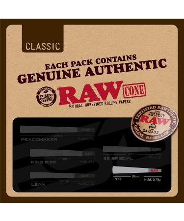 RAW Classic 1-1/4 Pre-Rolled Cones Bundle - 50 Pack and Cone Loader - Buy Online on GoSupps.com