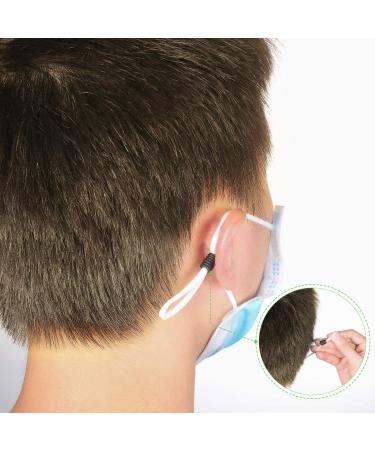 200PCS Adjustable Silicone Ear Loop Buckles for Non-Slip Comfort - Adult Kids Universal (100 Black, 100 White) - Buy Online on GoSupps.com