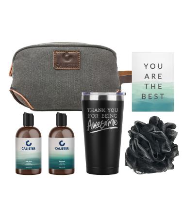 Thank You Gifts For Men - Men's Gifts Shower Set w/Tumbler - Employee Appreciation Gifts For Men - Unique Congratulation Promotion Encouragement Gifts for Dad Man Him Teacher Friend Coworker Groomsman