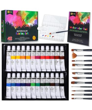 Watercolor Paint Set for Adults - Professional Watercolor Set with Water Color Paints | Watercolor Paint Kit Supplies Painting Set for Adults | Painting Kit For Adults  Kids and Beginners