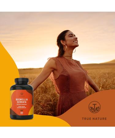 Boswellia Serrata 20.000mg - 360 Capsules - Wellness Joint - 85% Boswellic Acid - Indian Incense (Extract 10:1) - Ayurveda Vegan - Free: Additives Lactose & Gluten - TRUE NATURE - Buy Online on GoSupps.com