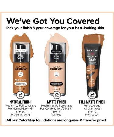 Revlon Colorstay Liquid Foundation Makeup for Combination/Oily Skin SPF 15 - Dune (295) 30 ml - Matte Finish - Longwear Formula - Pack of 1 - Buy Online on GoSupps.com