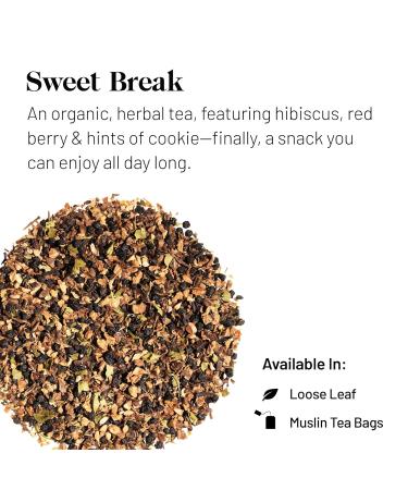 Kusmi Tea Sweet Break Bio - Herbal Tea with Hibiscus Red Fruits & Biscuit Taste - Caffeine-Free Loose Tea - 100g Metal Tin - Buy Online on GoSupps.com