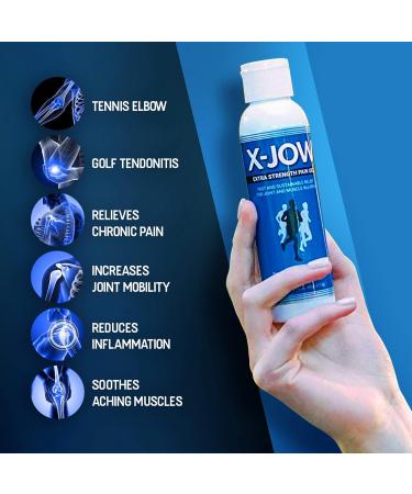 HerbX X-Jow Extra Strength Pain Relief Gel 4 oz - Herbal Massage Gel for Massage Therapy and Sports - Pain Terminator Cream for Muscles Shoulders and Joints Inflammation Soreness and Discomfort 1 - Buy Online on GoSupps.com
