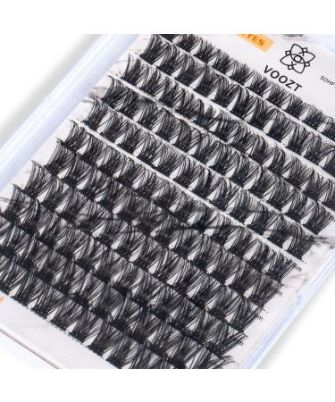 Cluster Lashes 132 Pcs Voozt DIY Eyelash Extension Thin Band D Curl 8-16MM MIX Length Natural Individual Lash Clusters at Home Use (D-MIX-8-16MM) 1 Count (Pack of 1) L02-D-Mix