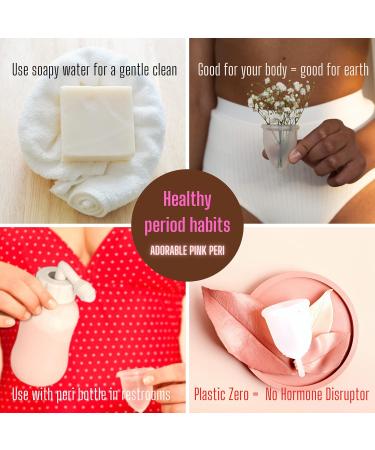 Adorable Pink Menstrual Starter Kit | Comfortable Reusable Menstrual Cup with Travel Storage Bag (S Pink) - Shop Now - Buy Online on GoSupps.com