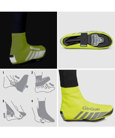 Gripgrab RaceThermo Winter Racing Bike Overcovers - Waterproof Neoprene Zip Hi-Vis Yellow (Size 44/45) for Ultimate Warmth - Buy Online on GoSupps.com