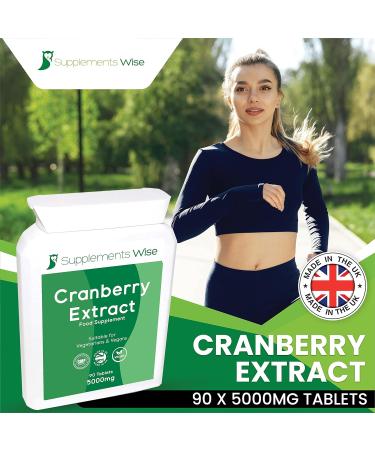 Cranberry Tablets 5000mg - UTI & Bladder Infection Treatment - 90 Pills for Cystitis Remedies - Kidney Cleanse - UTI Treatment for Women and Men - Buy Online on GoSupps.com